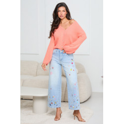 PRĄŻKOWANY KARDIGAN Z ROZSZERZANYMI MANKIETAMI