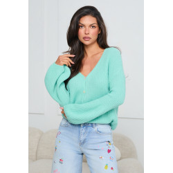 PRĄŻKOWANY KARDIGAN Z ROZSZERZANYMI MANKIETAMI