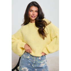 OVERSIZOWY SWETER Z BUFIASTYMI RĘKAWAMI