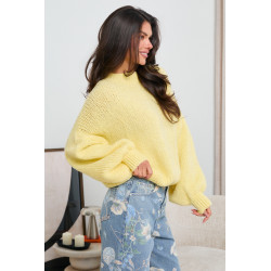 OVERSIZOWY SWETER Z BUFIASTYMI RĘKAWAMI