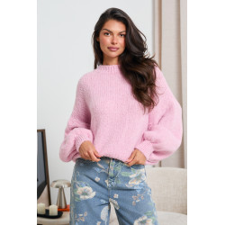 OVERSIZOWY SWETER Z BUFIASTYMI RĘKAWAMI