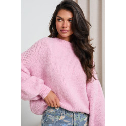 OVERSIZOWY SWETER Z BUFIASTYMI RĘKAWAMI