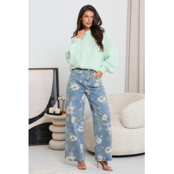 OVERSIZOWY SWETER Z BUFIASTYMI RĘKAWAMI