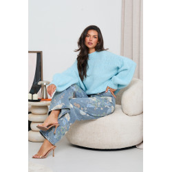 OVERSIZOWY SWETER Z BUFIASTYMI RĘKAWAMI