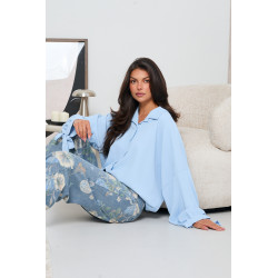 OVERSIZOWA KOSZULA Z BALONOWYMI RĘKAWAMI I WIĄZANIEM