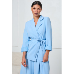 KOPERTOWA MARYNARKA Z WIĄZANIEM