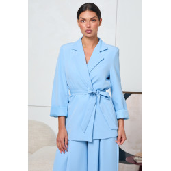 KOPERTOWA MARYNARKA Z WIĄZANIEM