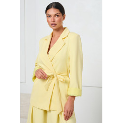 KOPERTOWA MARYNARKA Z WIĄZANIEM