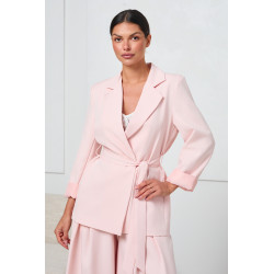 KOPERTOWA MARYNARKA Z WIĄZANIEM