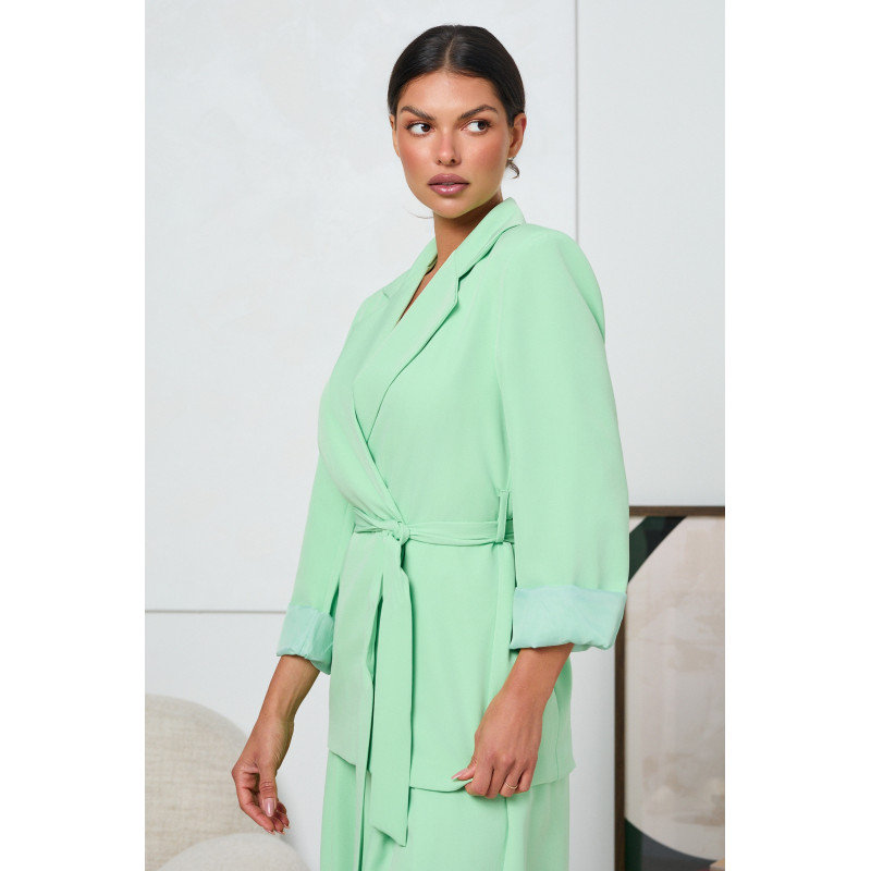 KOPERTOWA MARYNARKA Z WIĄZANIEM