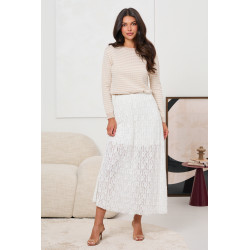 STRUKTURALNY SWETER Z ŻAKARDOWYM WZOREM