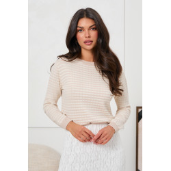 STRUKTURALNY SWETER Z ŻAKARDOWYM WZOREM