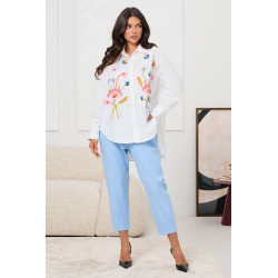 SPODNIE O KROJU CARROT Z PASKIEM