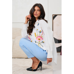 SPODNIE O KROJU CARROT Z PASKIEM