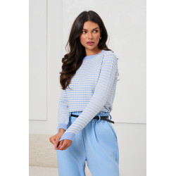 STRUKTURALNY SWETER Z ŻAKARDOWYM WZOREM