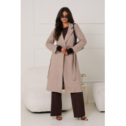 WIĄZANY PŁASZCZ ZE ZŁOTYMI GUZIKAMI