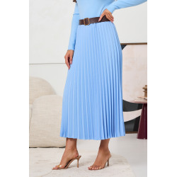 PLISOWANA SPÓDNICA MIDI Z PASKIEM