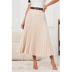 PLISOWANA SPÓDNICA MIDI Z PASKIEM