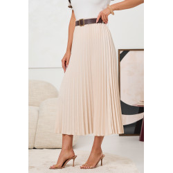 PLISOWANA SPÓDNICA MIDI Z PASKIEM