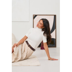 PLISOWANA SPÓDNICA MIDI Z PASKIEM