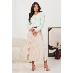 DZIANINOWY KARDIGAN OVERSIZE  W PASTELOWE PASY