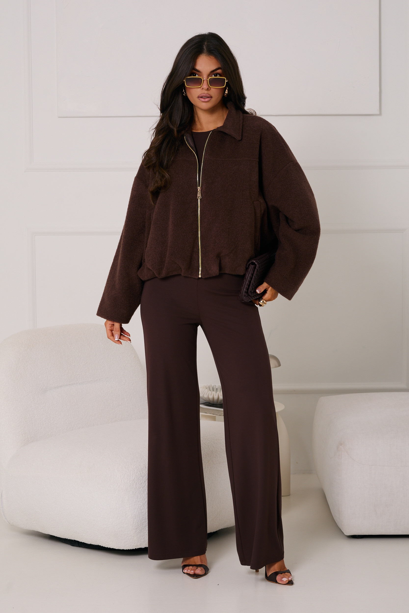 OVERSIZOWERKA BOMERKA Z KOŁNIERZEM