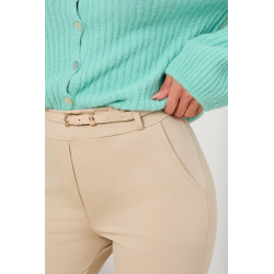 SPODNIE TYPU  STIRRUP Z WYSOKIM STANEM I PASKIEM