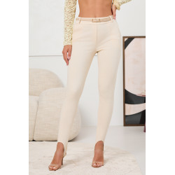 SPODNIE TYPU  STIRRUP Z WYSOKIM STANEM I PASKIEM