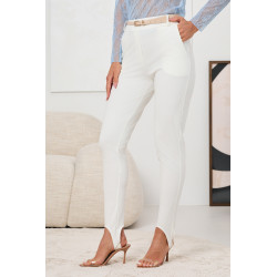 SPODNIE TYPU  STIRRUP Z WYSOKIM STANEM I PASKIEM