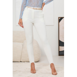 SPODNIE TYPU  STIRRUP Z WYSOKIM STANEM I PASKIEM