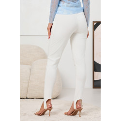 SPODNIE TYPU  STIRRUP Z WYSOKIM STANEM I PASKIEM