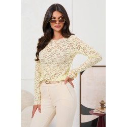KORONKOWA BLUZKA Z AŻUROWEJ SIATECZKI