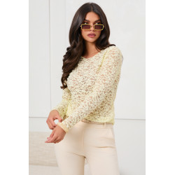 KORONKOWA BLUZKA Z AŻUROWEJ SIATECZKI