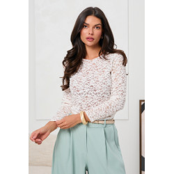 KORONKOWA BLUZKA Z AŻUROWEJ SIATECZKI