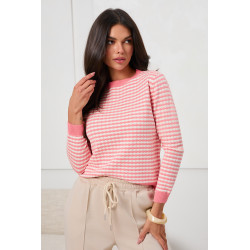 STRUKTURALNY SWETER Z ŻAKARDOWYM WZOREM