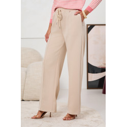 Spodnie z prostą nogawką i przeszyciami