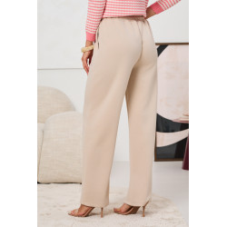 Spodnie z prostą nogawką i przeszyciami