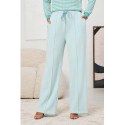 Spodnie z prostą nogawką i przeszyciami