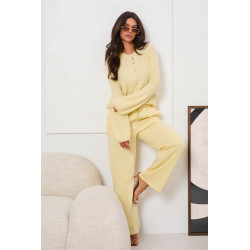 PRĄŻKOWANY KARDIGAN Z BUFIASTYMI RĘKAWAMI