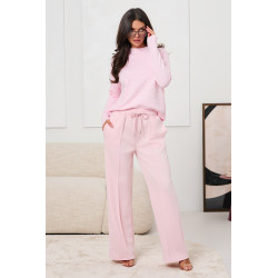 SWETER Z PÓŁGOLFEM I STRUKTURALNYMI GROCHAMI