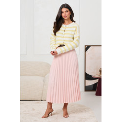 DZIANINOWY KARDIGAN OVERSIZE  W PASTELOWE PASY