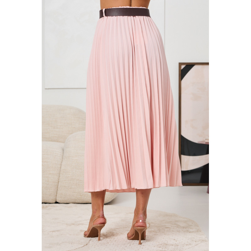 PLISOWANA SPÓDNICA MIDI Z PASKIEM