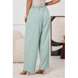 ELEGANCKIE SPODNIE WIDE LEG Z ZASZEWKAMI I PASKIEM