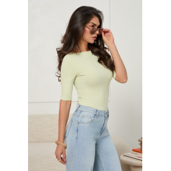 DOPASOWANA BLUZKA BASIC Z RĘKAWEM 3/4