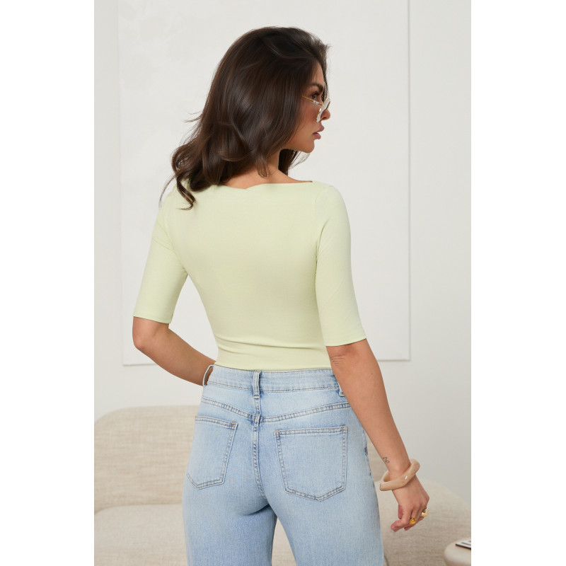 DOPASOWANA BLUZKA BASIC Z RĘKAWEM 3/4