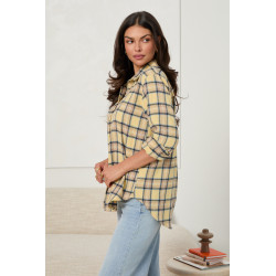 BAWEŁNIANA KOSZULA W KRATĘ O LUŹNYM KROJU