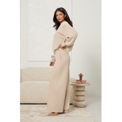 WISKOZOWE SPODNIE DRESOWE WIDE LEG