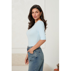 DOPASOWANA BLUZKA BASIC Z RĘKAWEM 3/4