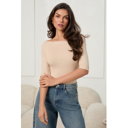 DOPASOWANA BLUZKA BASIC Z RĘKAWEM 3/4