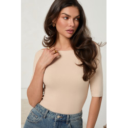 DOPASOWANA BLUZKA BASIC Z RĘKAWEM 3/4